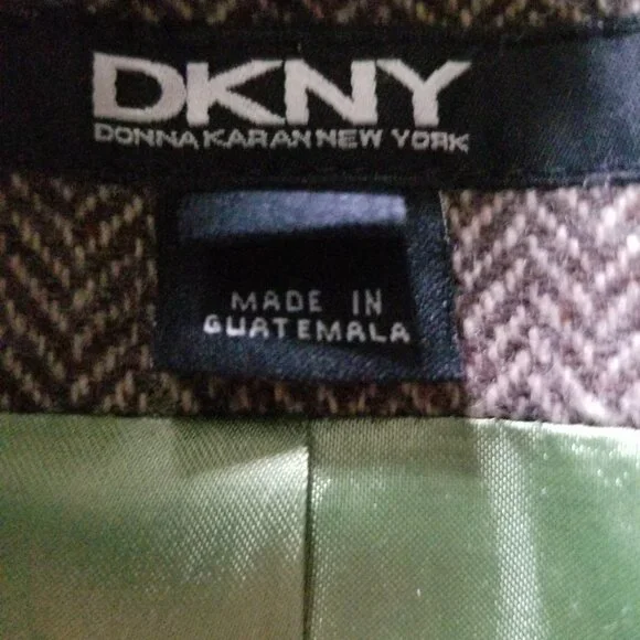 DKNY Brown Wool Blend Coat, sz 6 - Picture 10 of 12